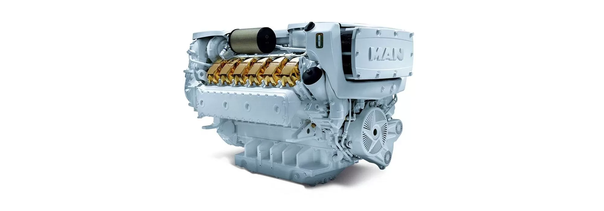 MAN engines yacht are well known for their compact dimensions and thus give architects and boat-builders a good deal of room for manoeuvre